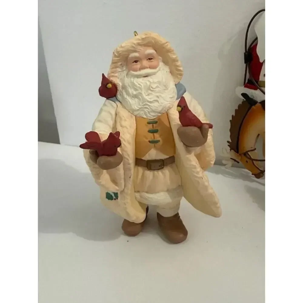 3 Santa Claus Ornaments Hallmark 1991 and 1997 Cowboy Bucking Reindeer